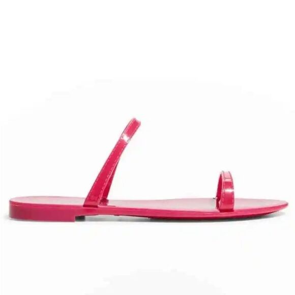 New Stuart Weitzman Sawyer Jelly Slide Pink strap flip flop flat sandal size 9 - Picture 5 of 7